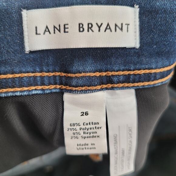 Lane Bryant Tighter Tummy High-Rise Bermuda Denim Short Size 26 PLUS - Picture 6 of 9